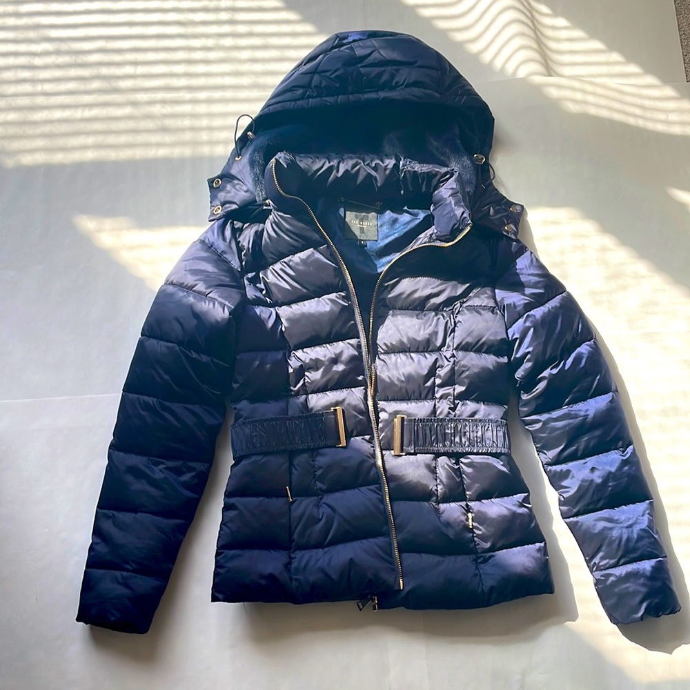Ted Baker Abbiiee Short Padded Jacket (Ted 1, Navy, New)